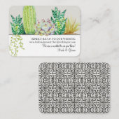 Weddenschap Website RSVP Rustic Westerne woestijnc Visitekaartje (Voorkant / Achterkant)