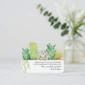 Weddenschap Website RSVP Rustic Westerne woestijnc Visitekaartje (Staand voorkant)