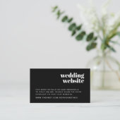 Weddenschap Website | RSVP Scannable QR Code Retro Informatiekaartje (Staand voorkant)