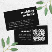Weddenschap Website | RSVP Scannable QR Code Retro Informatiekaartje