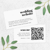 Weddenschap Website | RSVP Scannable QR Code Retro Informatiekaartje