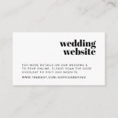 Weddenschap Website | RSVP Scannable QR Code Retro Informatiekaartje (Voorkant)