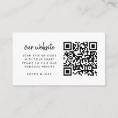 Weddenschap Website | Scannable QR Code Minimal Informatiekaartje (Achterkant)