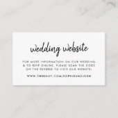 Weddenschap Website | Scannable QR Code Minimal Informatiekaartje (Voorkant)