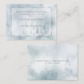 Weddenschap Website | Silver Blue Winter Wonderlan Informatiekaartje (Voorkant / Achterkant)