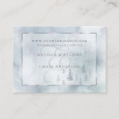 Weddenschap Website | Silver Blue Winter Wonderlan Informatiekaartje (Voorkant)