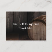 Weddenschap Website Typografie Wood Barrel Informatiekaartje (Achterkant)