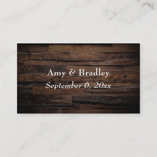 Weddenschap Website | Wit script en bijtende bruin Informatiekaartje (Achterkant)