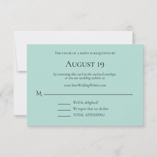 Weddenschap Website Zee Glass Sand Dollars Beach RSVP Kaartje (Achterkant)