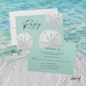 Weddenschap Website Zee Glass Sand Dollars Beach RSVP Kaartje