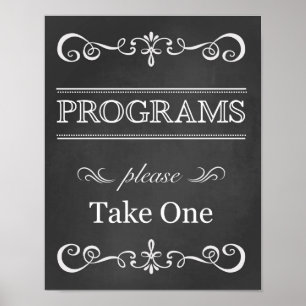Weddenschap - Weddenschapsprogramma Chalkboard Poster