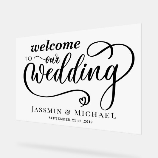 Weddenschap Welkom Acryl Bord (Hoek)
