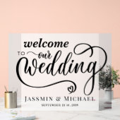 Weddenschap Welkom Acryl Bord (Huwelijk)