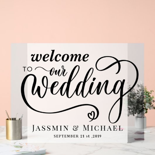 Weddenschap Welkom Acryl Bord (Huwelijk)