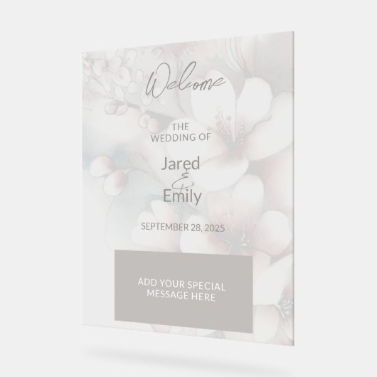 Weddenschap Welkom Acryl Bord (Hoek)