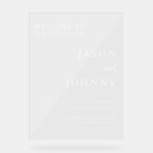 Weddenschap Welkom Acryl Bord (Voorkant)