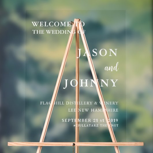 Weddenschap Welkom Acryl Bord (Neutraal)