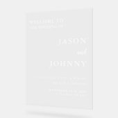 Weddenschap Welkom Acryl Bord (Hoek)