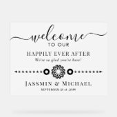 Weddenschap Welkom Acryl Bord (Voorkant)