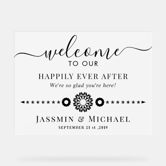 Weddenschap Welkom Acryl Bord (Voorkant)