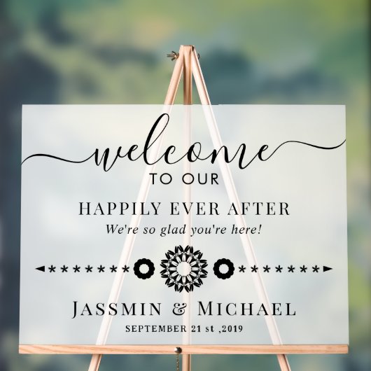 Weddenschap Welkom Acryl Bord (Neutraal)