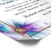 Weddenschap Welkom Blauwgroen Paarse Abstracte blo Poster (Hoek)