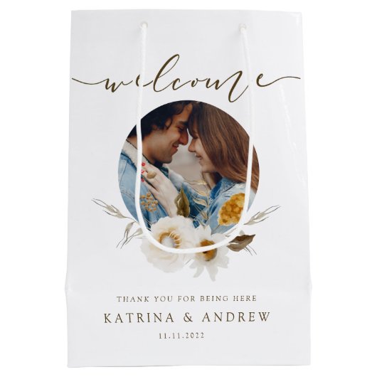 Weddenschap Welkom Dank je cadeau Medium Cadeauzakje (Achterkant)