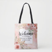 Weddenschap Welkom Dank je cadeautje Elegant Flowe Tote Bag (Voorkant)