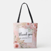 Weddenschap Welkom Dank je cadeautje Elegant Flowe Tote Bag (Achterkant)