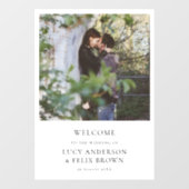 Weddenschap Welkom | Foto van Elegant Chic Minimal Raamsticker (Vel)