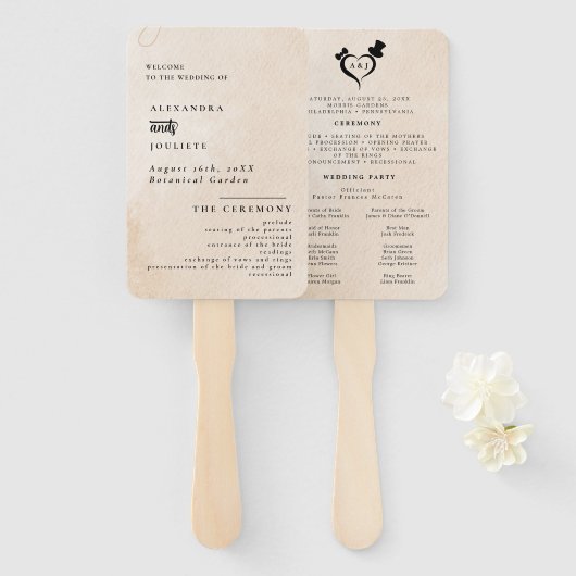 Weddenschap Welkom Handwaaier (Voorkant en achterkant)