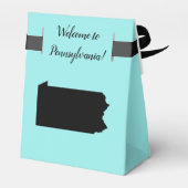 Weddenschap Welkom in Pennsylvania Favor Box, Map Bedankdoosjes (Achterkant)