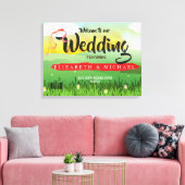 Weddenschap Welkom Modern Rustic Festival Wedfest Canvas Afdruk (Insitu (Woonkamer))
