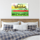 Weddenschap Welkom Modern Rustic Festival Wedfest Canvas Afdruk (Insitu (Slaapkamer))