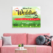 Weddenschap Welkom Modern Rustic Festival Wedfest Canvas Afdruk (Insitu (Woonkamer))