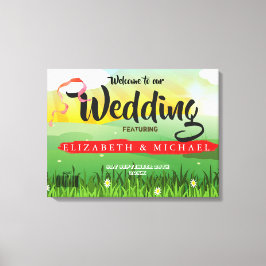 Weddenschap Welkom Modern Rustic Festival Wedfest Canvas Afdruk