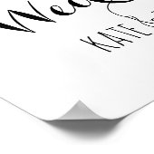 Weddenschap, welkom, poster, gouden glitter poster (Hoek)