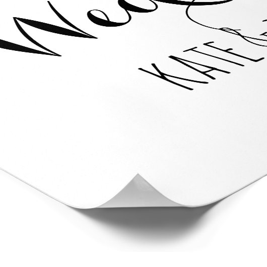 Weddenschap, welkom, poster, gouden glitter poster (Hoek)