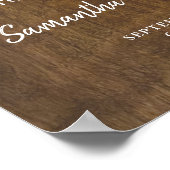 Weddenschap Welkom Rustic Wood - zonnebloemen Poster (Hoek)