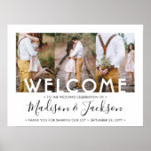 Weddenschap Welkom Simple Elegant 3 Photo Collage Poster (Voorkant)