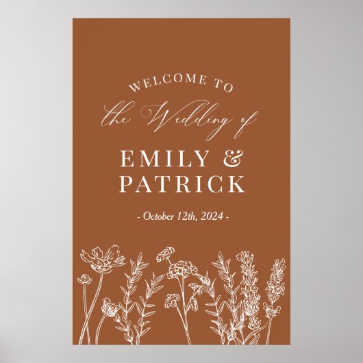 Weddenschap Welkom verbrand Oranje Poster van wild (Voorkant)
