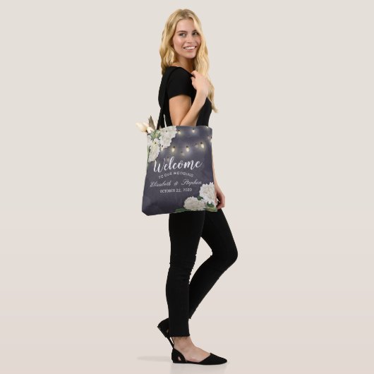 Weddenschap Welkomstcadeaus Hydrangeas String Ligh Tote Bag (Op model)