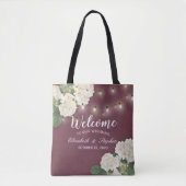 Weddenschap Welkomstcadeaus Hydrangeas String Ligh Tote Bag (Voorkant)