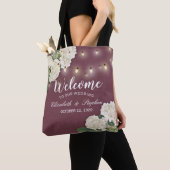 Weddenschap Welkomstcadeaus Hydrangeas String Ligh Tote Bag (Dichtbij)