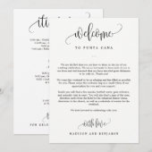 Weddenschap Welkomstkaart Lovely Calligrafie Kaart (Voorkant / Achterkant)