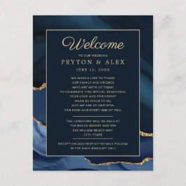 Weddenschap Welkomstreismarine Blauwe Goudmarmer Informatiekaartje