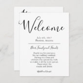 Weddenschap Welkomstreisnotitie Aanbetaling Label Informatiekaartje (Voorkant / Achterkant)