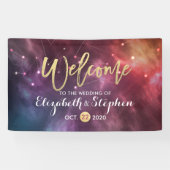 Weddenschap Welkomststerren Nebula Constellations Spandoek (Horizontaal)