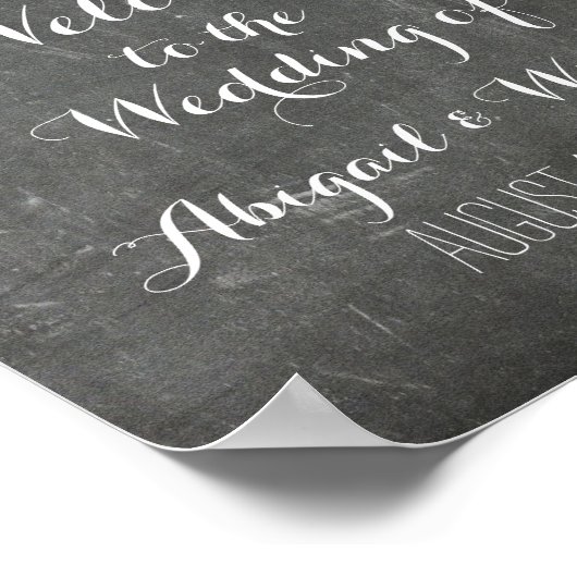 Weddenschap Welkomstteken Aangepast bordbord Poster (Hoek)