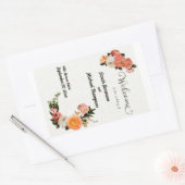 Weddenschap Welkomstteken Aangepersonaliseerde Flo Rechthoekige Sticker (Envelop)